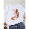 Watercolor Mom Mama Trend Short Sleeve Women Print Summer Graphic T Shirt Casual Clothing Fashion Clothes Tee T-shirt Female Top