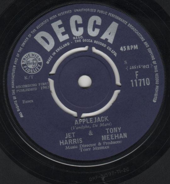 7-дюймовая пластинка JET HARRIS & TONY MEEHAN - Applejack F11710 Decca 1963 UK Rock б/у