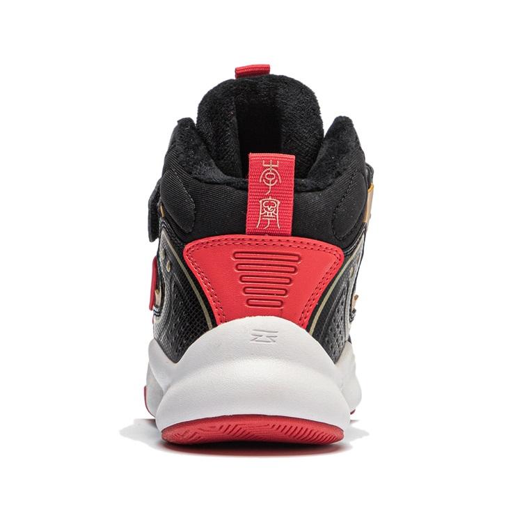 Li Ning Kids Sports Удобная нескользящая износостойкая повседневная обувь Детская повседневная обувь Черный Красный YKNT150-9