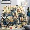 Wave point background animals Print Flannel Blanket,High quality Comfortable for All Seasons,Home Decor,Warmth and Comfort,Perfect for Christmas Gifts