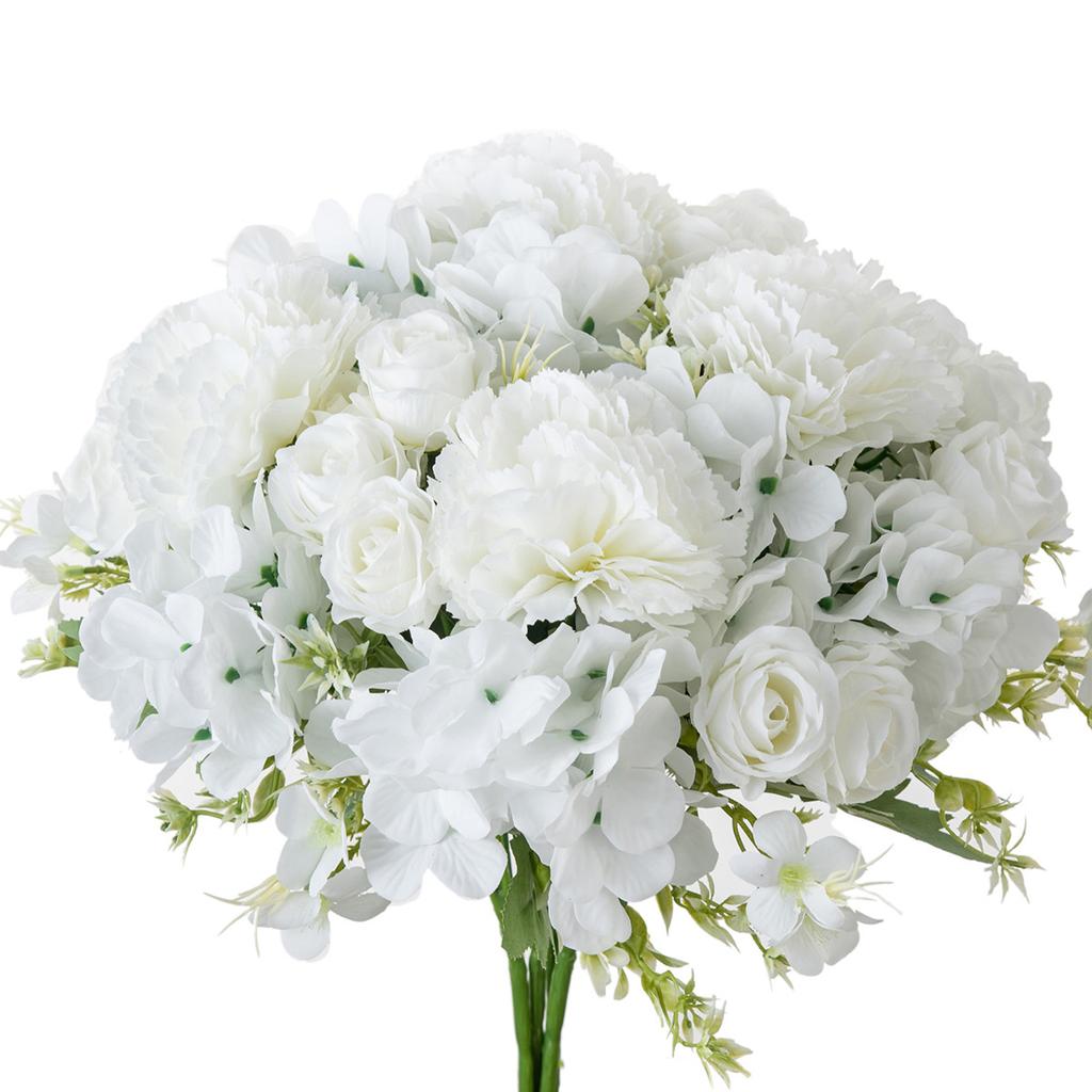 Silk Artificial Flower Carnation Rose Festival Wedding Bridal Bouquet Wreath Home vase Garden arch Decoration DIY gift Hot sale