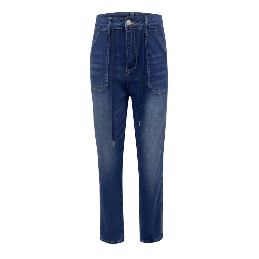 Женские джинсовые классические универсальные модные брюки с высокой талией