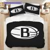 Brooklyn Nets Stars Stripes Basketball Spirit Bedding(1 * duvet cover + 2 * pillowcase, without core)Christmas birthday gift Soft and comfortable