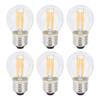 6PCS G45 E27 LED Light Bulb Transparent Glass Bulb Vintage Filament Lamp Warm Light 6W 220V