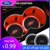 Car Sticker Colorful Universal LED Car Cup Holder RGB Light Mat Pad For Ford Fiesta Ranger Fusion Mondeo Mustang Transit Auto Ac