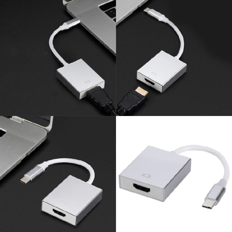 Адаптер USB C на HDMI 4K Алюминиевый дизайн Для смартфона, планшета, ноутбука, телевизора, монитора Разъемы Plug and Play