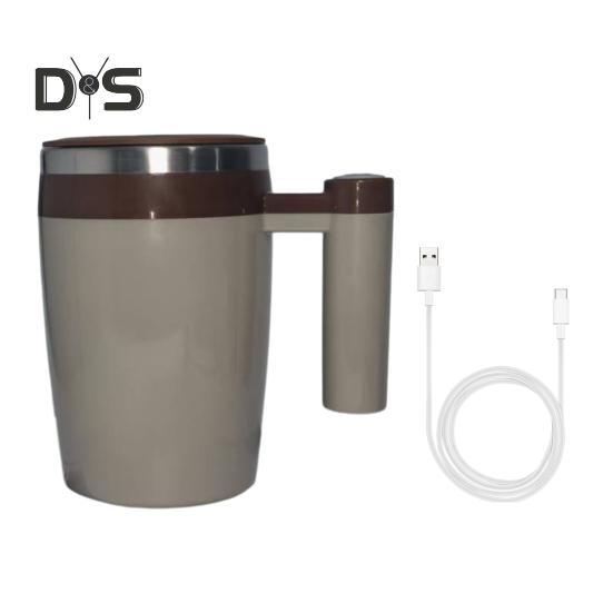 Электрическая кружка для помешивания кофе с зарядкой через USB, 380 мл, магнитная кружка для помешивания кофе, автоматическая вращающаяся металлическая кружка для смешивания для домашнего офиса