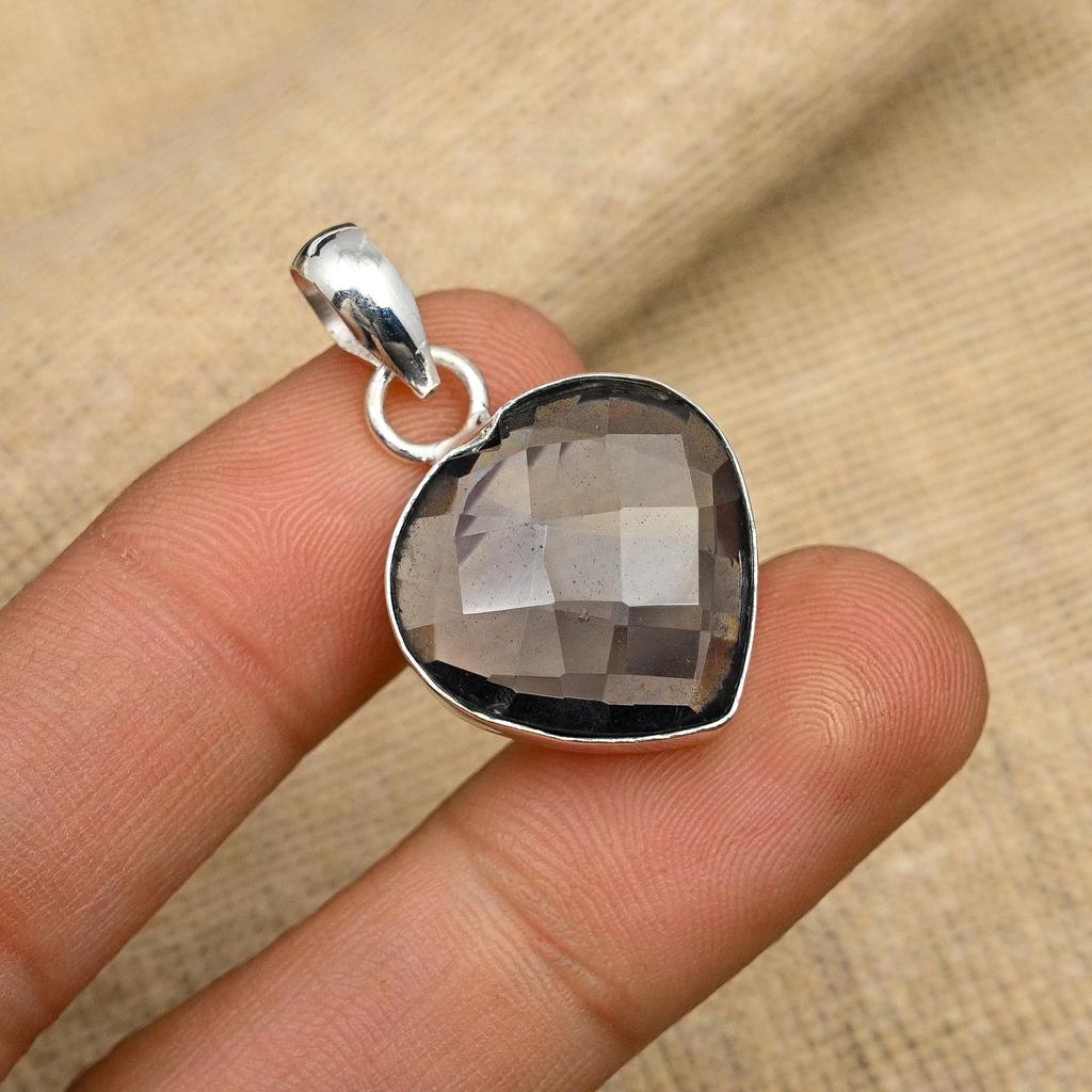 Великолепный кулон из стерлингового серебра 925 пробы с драгоценным камнем иолитом ручной работы для нее