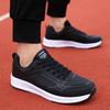 Модная беговая обувь Водонепроницаемые кроссовки из искусственной кожи Уличная спортивная обувь Мужские легкие кроссовки для ходьбы Повседневные кроссовки для мужчин Черные45