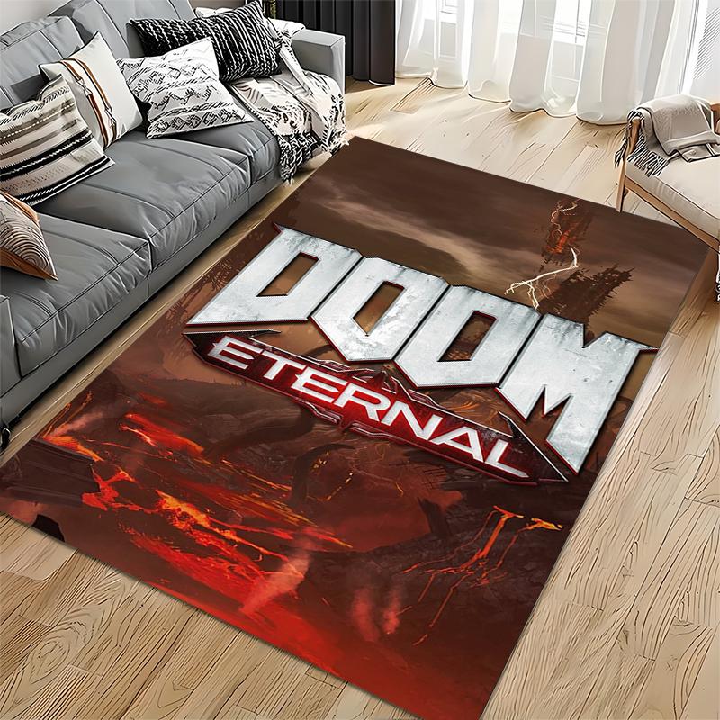 """Дизайн коврика в тематике Doom Eternal""" Нескользящий коврик, подходящий для гостиной и спальни, под диваны."""