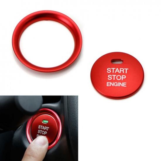 For Mazda3 6 2015Up Aluminum Keyless Engine Push Start Button W/ Decoration Ring
