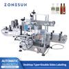 ZONESUN ZS-TB300M Automatic Labeling Machine For Square Bottles Single or Double Side Sticker Flat Bottle Labeling Machine