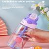 480Ml Kids Water Sippy Cup Cartoon Baby Feeding Cup With Straws Leakproof Water Bottle Outdoor Portable Duckbill Straw Cups