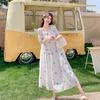 Белое вышитое платье женское летнее новый дизайн чувство свободное живот и тонкая юбка