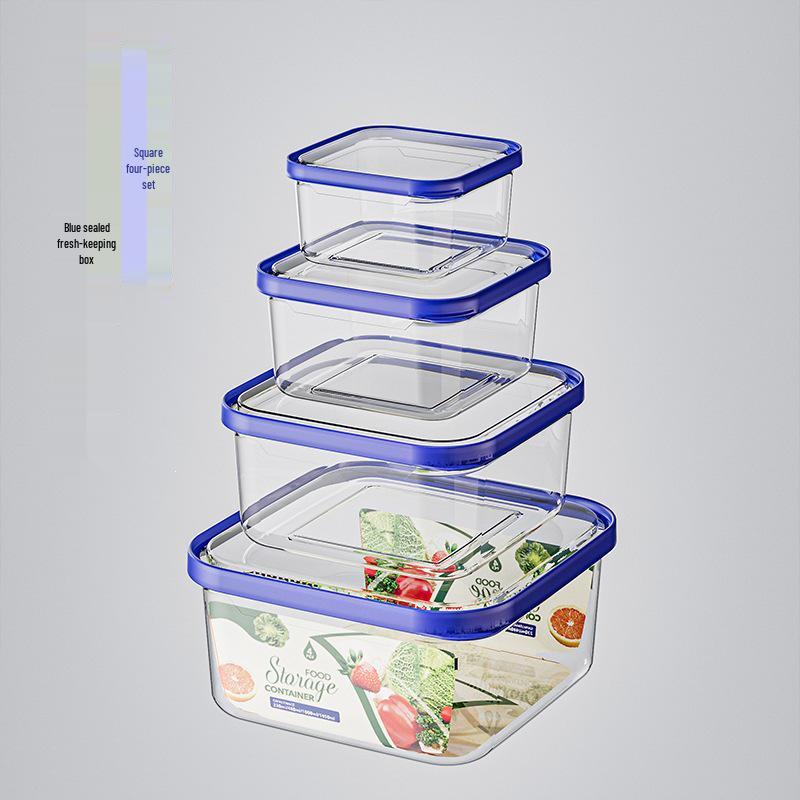 ПЭТ-контейнер для хранения свежих продуктов в холодильнике, большой емкости, прозрачный, утолщенный, для хранения мяса, овощей и фруктов.