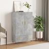 VidaXL Highboard Concrete Grey 69.5x31x115 Cm Engineered Wood 828216