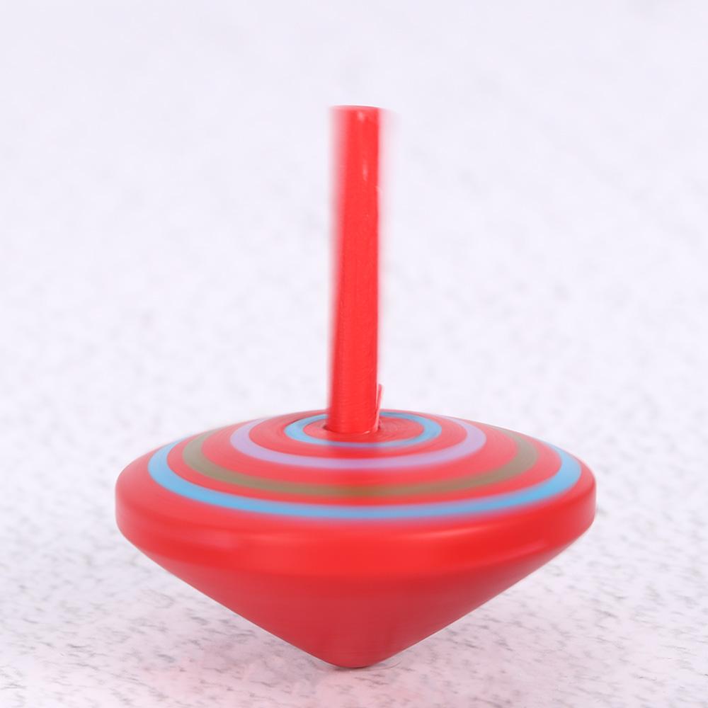 Exquisite Multi-color Leisure Gift Rotate Hand Spinning Toy Spinning Top Wooden