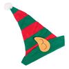 Non-Woven Christmas One Size Fits Most Christmas Caps Xmas Hat Elf Hat Red And Green Striped With White Pom Pom And Elf Ears