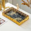 Ажурный поднос с ажурным дизайном, ornate glass, с двойной ручкой, для украшения дома, для туалетного столика,