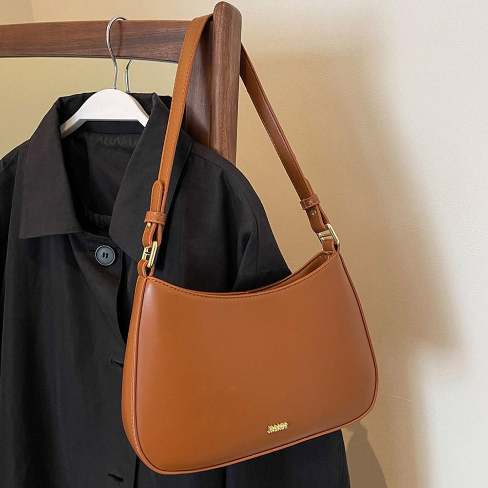 Модная сумка на ремне из искусственной кожи, большая вместительная женская сумка на одно плечо, однотонная винтажная простая сумка-мессенджер