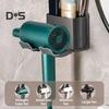 Wall Mount Hair Dryer Stand U-Shape Design Strong Load-bearing Simple Installation Universal Blow Dryer Holder with Storage Box