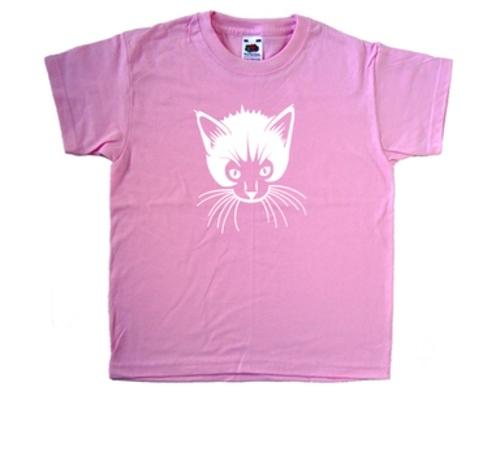 Cute Cat Pink Kids T-Shirt