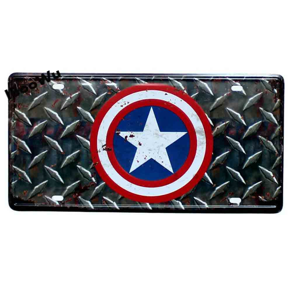 Worldwide Popular City License Plate Poster Vintage Wall Decor North America Metal Tin Sign Plaques Poster 15x30cm