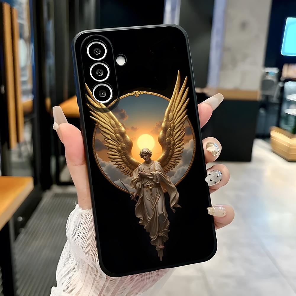 Чехол для телефона 'Крест Архангела Михаила' для Samsung A25 A13 A33 5G A54 A36 A35 A56 A52 A14 Ударопрочный Мягкий Чехол