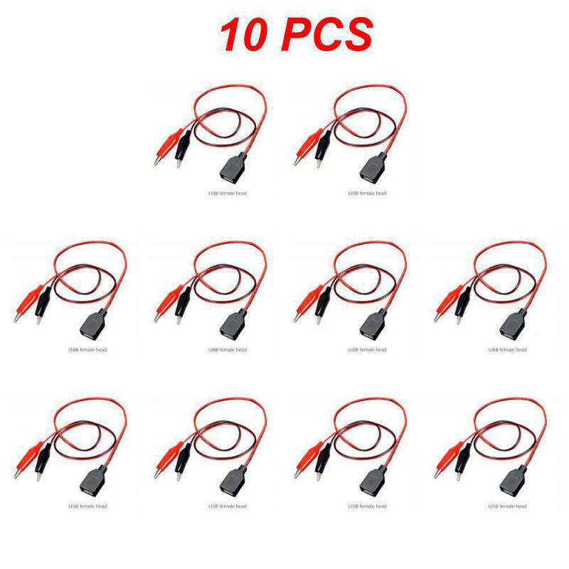 1~10 шт. зажимы типа «крокодил» для тестового кабеля USB-штекера, соединительный провод для аккумулятора, двойной щуп 24 мм, зажим типа «крокодил» для измерения мультиметром