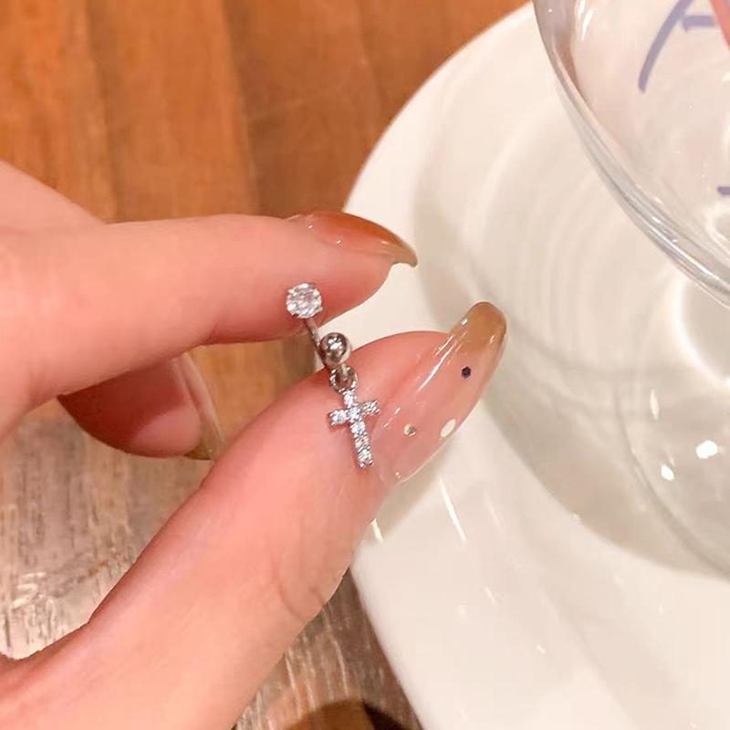 Модные циркониевые серьги U-образной формы, серьги-пусеты для козелка для женщин, изысканные металлические ювелирные аксессуары