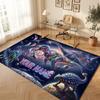 Dinosaur Theme Soft Crystal Velvet Rug Custom Name & Text Print Non Slip Floor Rug for Bedroom Living Room