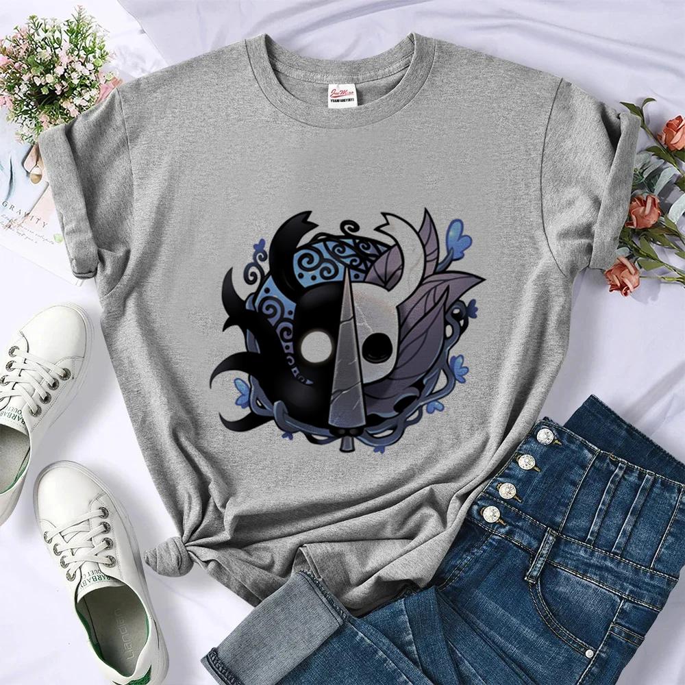 Hollow Knight top tees shoujo 80s party goth alternative manga t shirt cheap anime Psychedelic cute grunge