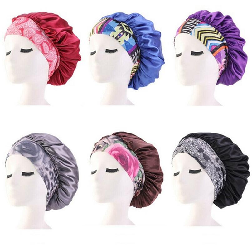 Reusable Bathroom Supplies Shower Caps Waterproof Satin Hair Cap Thicken Head Cover