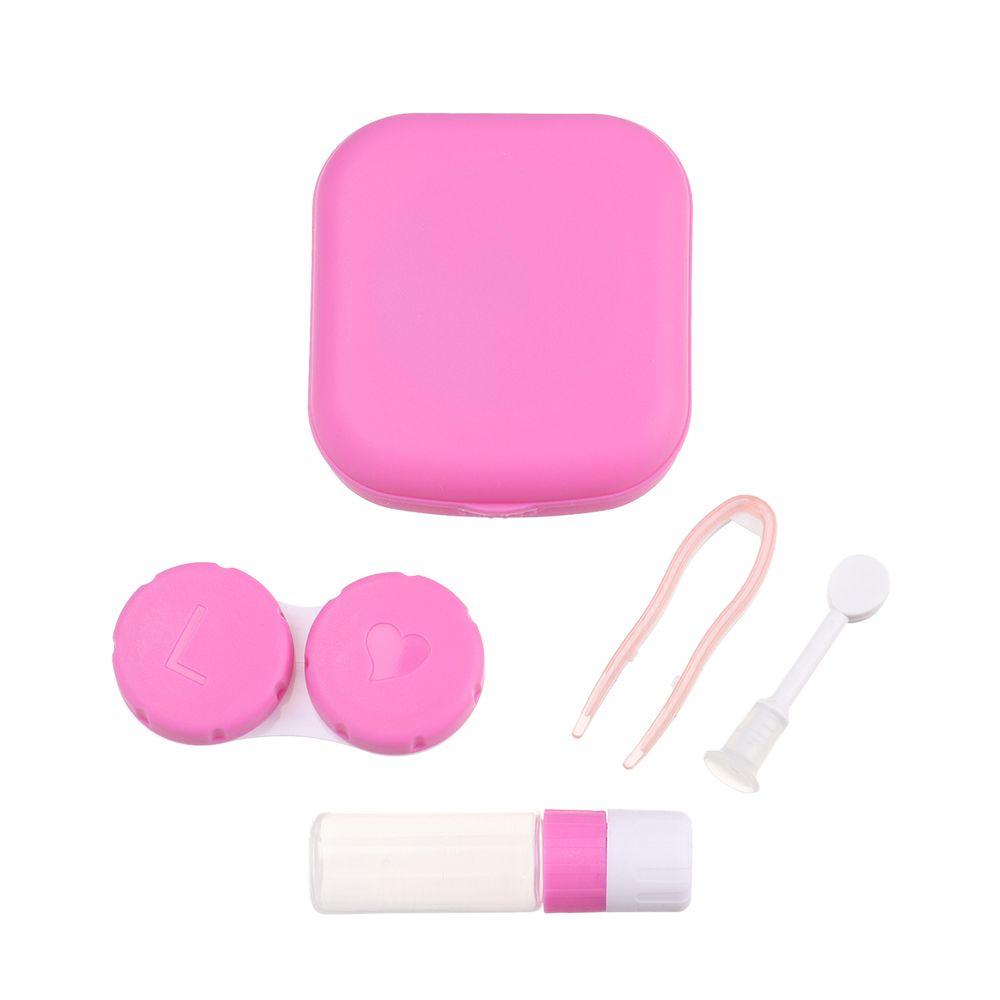 Easy Carry Travel Container Colorful Contact Lens Case Contact Lenses Box Mini Square with Mirror
