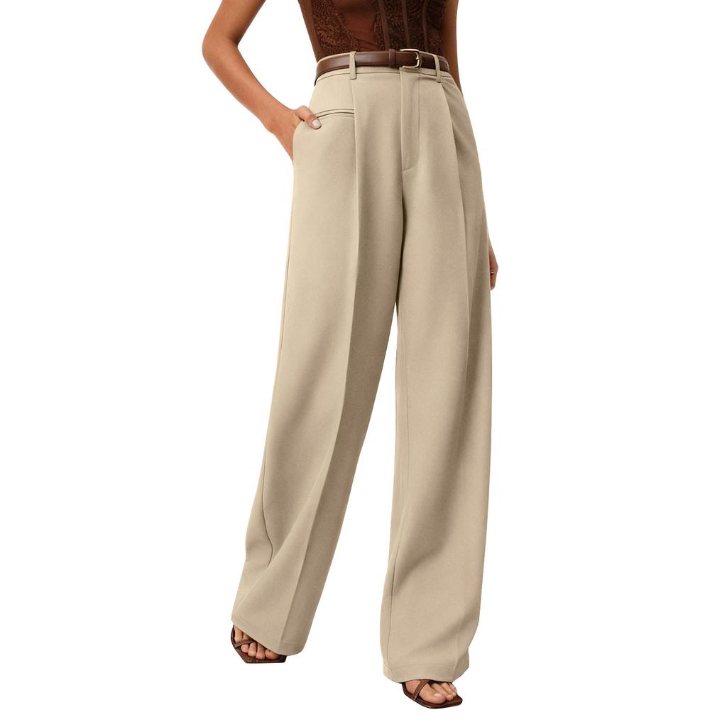 Women's Wide-leg Pants, Business Casual Flowing Wide-leg Pants, High-waisted Casual Pants