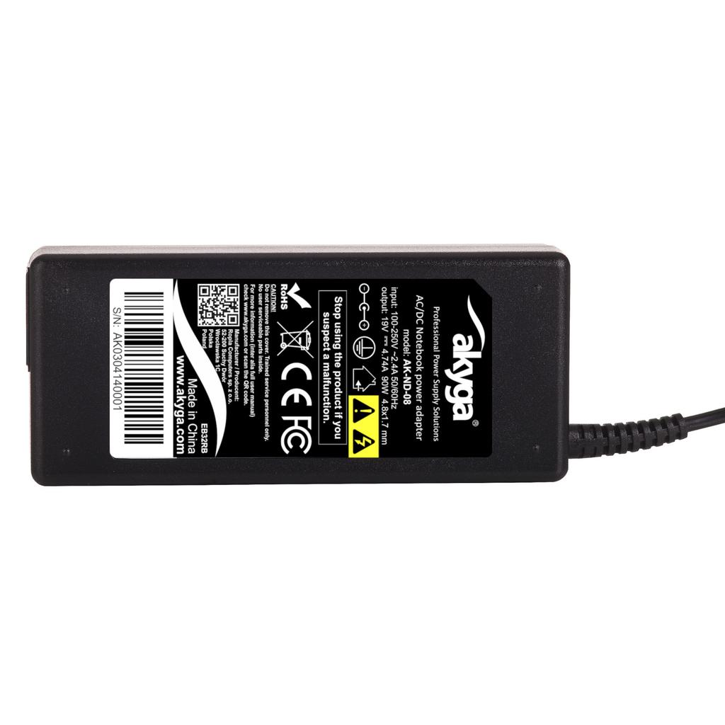 Блок питания Akyga Ak-Nd-08 для ноутбука HP Compaq LG 19V 4.74A 90W 4.8 X 1.7