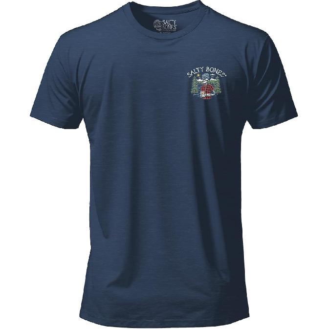 Salty Bones Explore More Worry Less Camping Hiking Graphic T-Shirt, 100% Ringspun Cotton, Printed in USA
