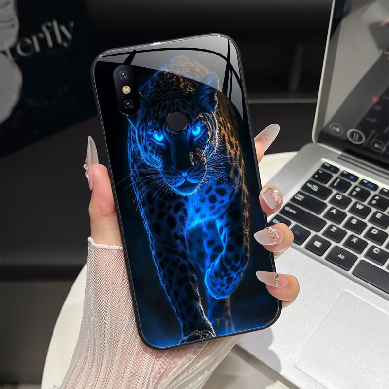 Чехол для телефона Xiaomi Mi A2 / Mi A2 Lite Модный фэнтезийный дизайн Закаленное стекло Бампер для MiA2 Lite Полная защита Задние крышки
