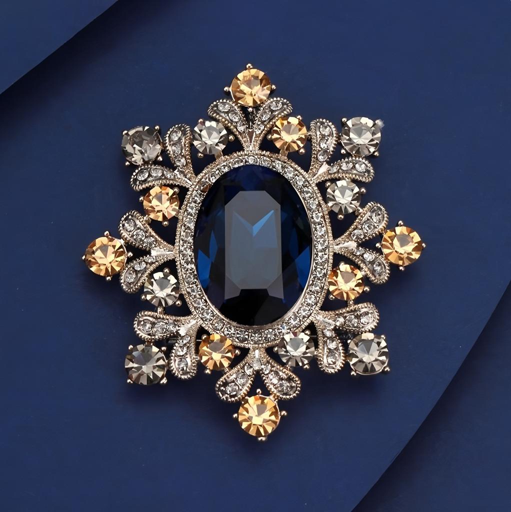 Ретро брошь-цветок Fuxin, Дизайнерская женская брошь высокого класса, Нишевая брошь-булавка, Модная и роскошная