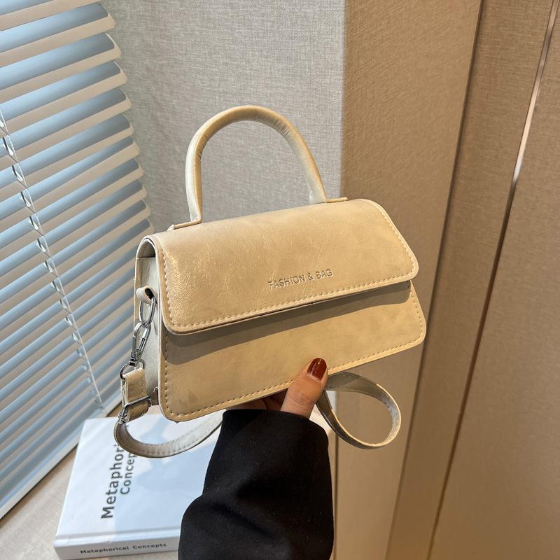 Ретро маленькая сумка женская 2025 новая мода повседневная на плечо сумка-мессенджер с простой текстурой женская портативная маленькая квадратная сумка