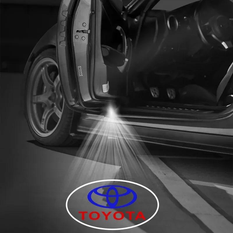 2 шт./компл. Приветственный свет для двери автомобиля Светодиодная лампа-проектор для автомобиля Автоаксессуары для Toyota Corolla Yaris Chr Auris RAV4 Camry Highlander