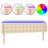 VidaXL LED Headboard Bedroom Furniture Double Bed Accessory Head of Bed Frame Interior Cream 3123689