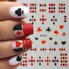 Nail Art Sticker, Phnom Penh Love Plum Blossom Square Rhombus Adhesive Nail Sticker