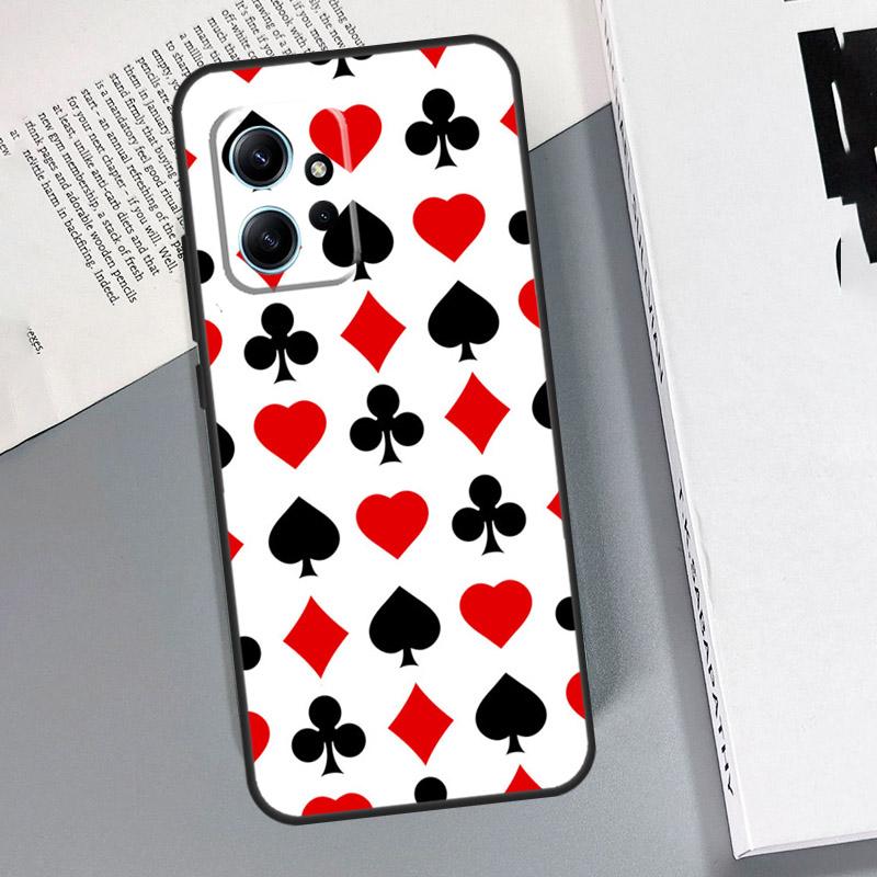 Пики Карты для игры в Покер Чехол с Тузом Для Xiaomi Redmi Note 14 10 11 12 13 15 Pro Plus Чехол Для Redmi 15 15C 14C 12C 10C 13C