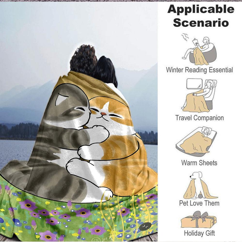 1pc Cat Hug Blanket Warm, Cozy, And Soft, Suitable for Sofas, Beds, Cars, And Office Use.Perfect for Camping And Travel, Making It a Great Gift for An