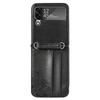 Обычный кожаный чехол-кошелек для телефона Samsung Galaxy Z Flip 4 5g Flip4 Flip3 Flip 3 Zflip4 Нескользящий складной чехол для телефона с ремешком
