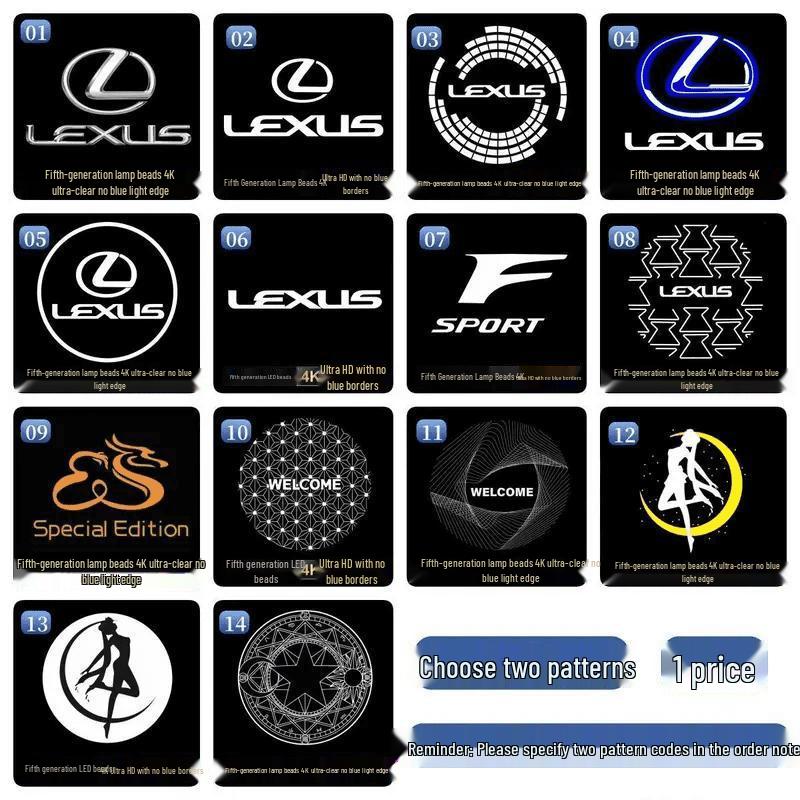 Динамические проекционные огни приветствия на двери Lexus для моделей ES200, RX300, ES300, HUXISLS