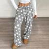 Women's Pajama Pants, Plush Pajama Pants, Soft Elastic Waist Pajama Pants, Star Pants With 2 Pockets