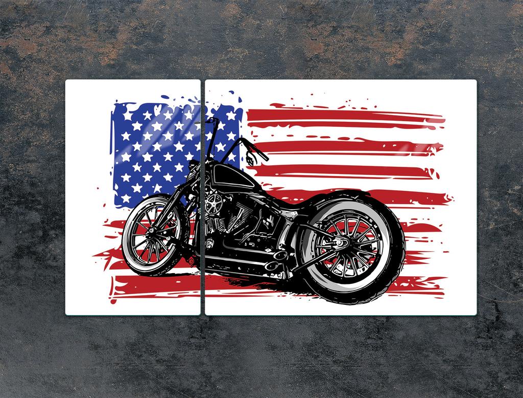 SZKLANA PŁYTA OCHRONNA NA KUCHENKĘ 90x52 MOTOCYKL
