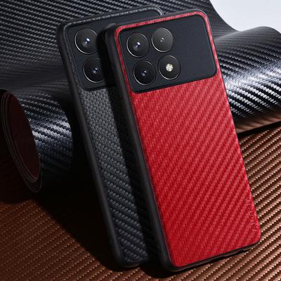 Чехол для телефона с текстурой углеродного волокна для Poco X6 Pro F6 Pro Модный дизайн Мягкая задняя крышка Чехол Funda для Poco M6 Pro